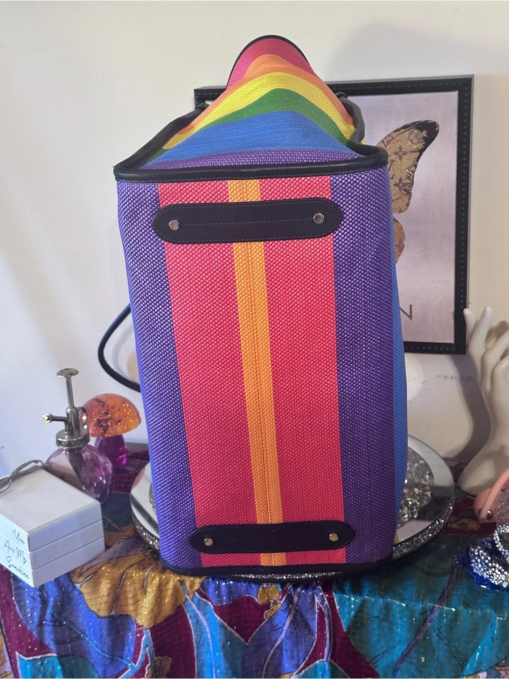 EUC - Kate Spade New York Ella Extra Large Rainbow Tote Bag,